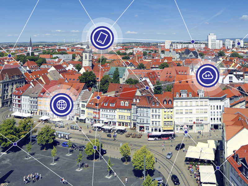 Erfurt aus der Vogelperspektive