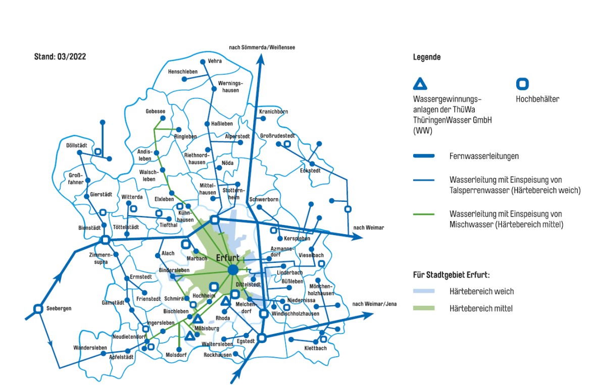 Karte Versorgungsgebiet Karte des Versorgungsgebietes