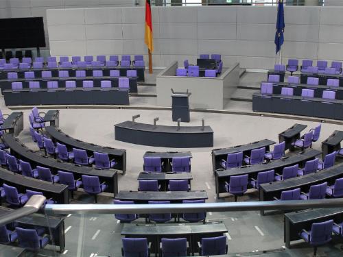 Der der leere deutsche Bundestag