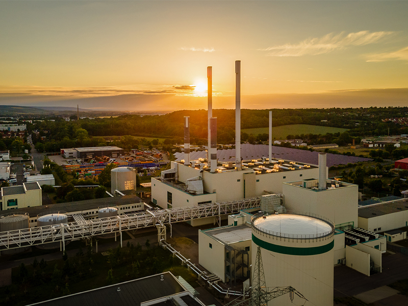 Die Gas- und Dampfturbinenanlage.